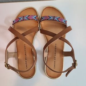 Women's beaded sandals